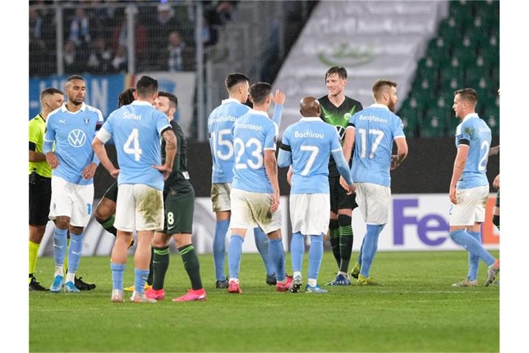 Mit 2:1 hat der VfL Wolfsburg gegen Malmö gewonnen. Foto: Peter Steffen/dpa