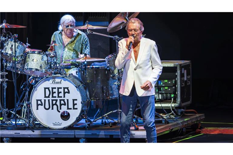 Mit Deep Purple steht Sänger Ian Gillan (mit Schlagzeuger Ian Paice) immer noch regelmäßig auf der Bühne. (Archivfoto)