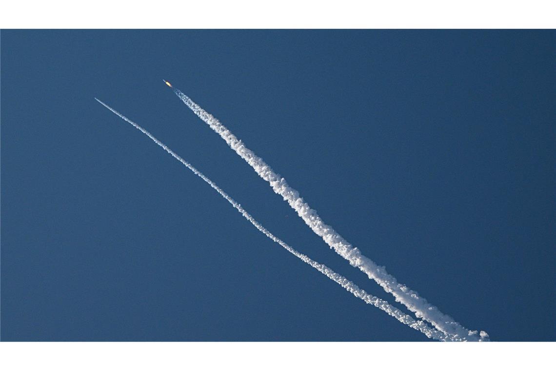 Mit dem Abbruch-Test wollten die Experten eine mögliche Flucht der Astronauten von der Rakete erproben.