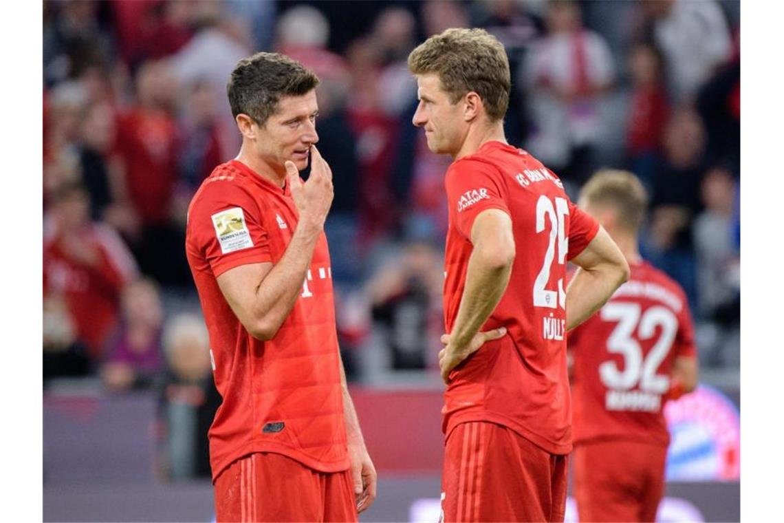 Bayern-Fehlstart trotz Lewandowski-Doppelpack Mit dem Remis gegen Hertha BSC waren die Bayern nicht zufrieden. Foto: Matthias Balk