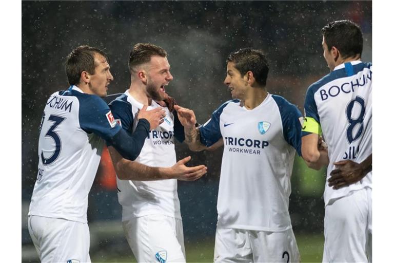 Mit dem Sieg gegen Hannover holte der VfL Bochum drei wichtige Punkte im Kampf gegen den Abstieg. Foto: Bernd Thissen/dpa