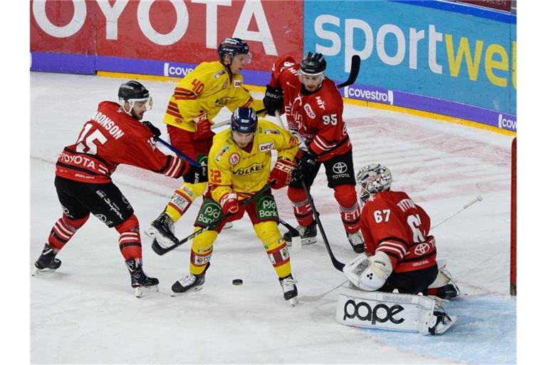 Mit dem Spiel der Kölner Haie gegen die Düsseldorfer EG beginnt die DEL-Saison 2020/21. Foto: Roberto Pfeil/dpa
