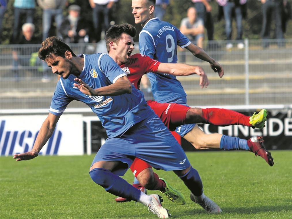 Mit der TSG im schmerzhaften Abstiegskampf angekommen: Paul Weber, der mit den Roten morgen auf Ex-Klub Ilshofen trifft. Foto: A. Hornauer