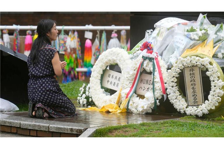 Mit einem Appell zur Abschaffung aller Atomwaffen hat die japanische Stadt Nagasaki der Opfer des Atombombenabwurfs vor 80 Jahren gedacht.