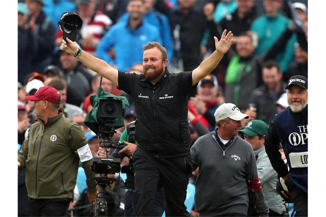 Irischer Golfer Lowry triumphiert bei British Open Mit einem Gesamtergebnis von 269 Schlägen gewann Shane Lowry vor Tommy Fleetwood (275) und Tony Finau (277). Foto: David Davies/PA Wire