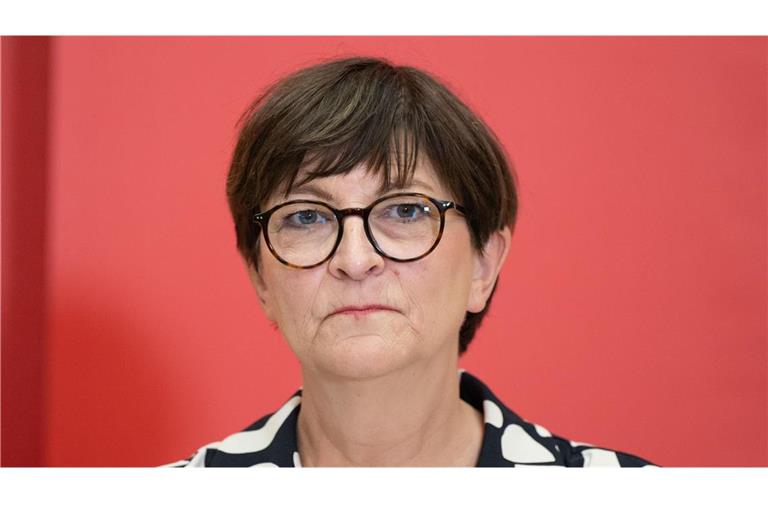 Mit einer klaren Haltung zum Thema Mindestlohn: SPD-Chefin Saskia Esken.