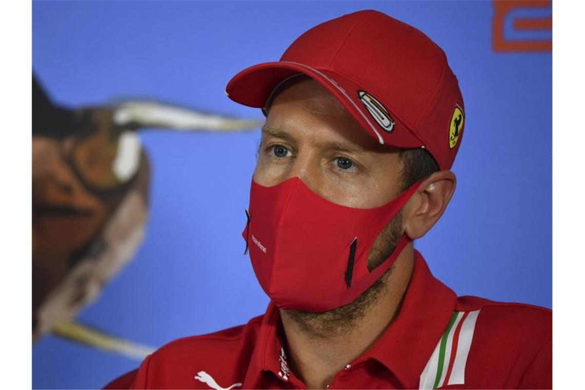 Mit Ferrari in Budapest unter Druck: Sebastian Vettel. Foto: Mark Sutton/MSN POOL/AP/dpa
