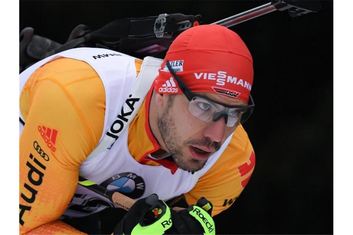 Mit Rang sieben im Sprint bester deutscher Biathlet in Kontiolahti: Arnd Peiffer. Foto: Hendrik Schmidt/dpa-Zentralbild/dpa