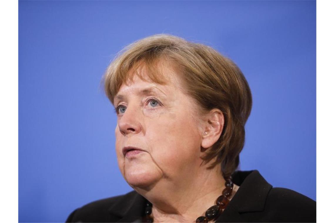 „Mit unserem Verhalten können wir das starke Wachstum der Infektionszahlen wieder bremsen“, sagt Kanzlerin Merkel. Foto: Markus Schreiber/AP POOL/dpa