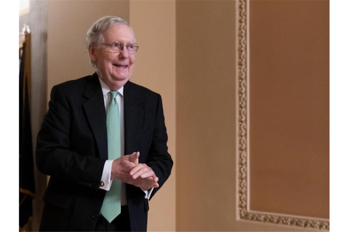 US-Präsident Trump muss sich Amtsenthebungsverfahren stellen Mitch McConnell, republikanischer Mehrheitsführer im Senat. Foto: J. Scott Applewhite/AP/dpa
