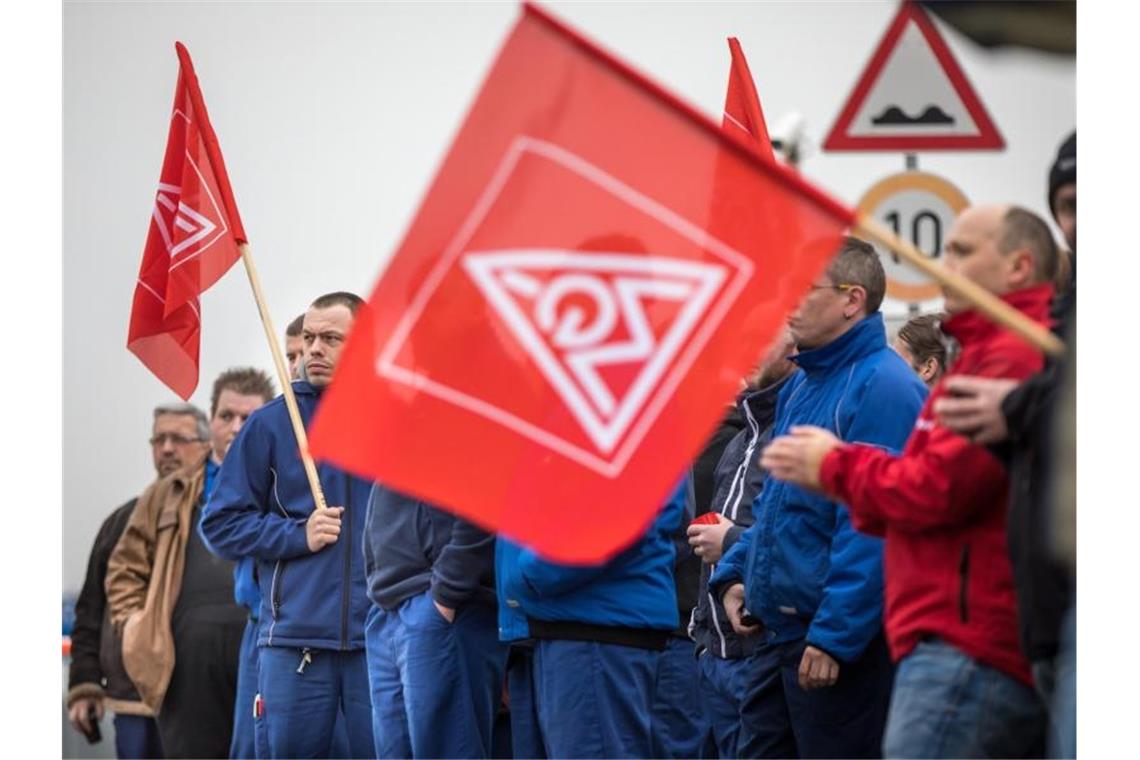 Protest gegen Arbeitsplatzabbau bei Bosch in Bühl