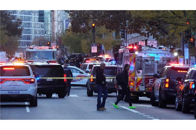 Mitten in der Washingtoner Innenstadt sind am Tag vor Thanksgiving Schüsse gefallen.