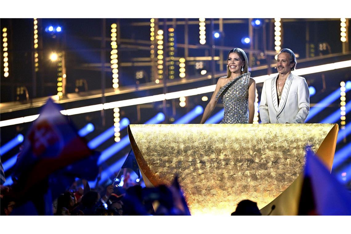 Moderationsduo Victoria Swarovski und Michael Ostrowski.