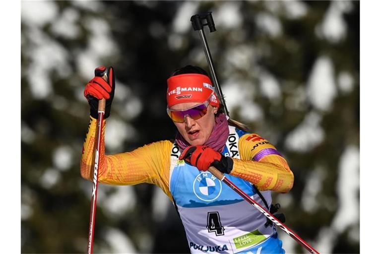 Möchte die bis dato magere WM-Bilanz des DSV-Teams auf der Pokljuka aufpolieren: Denise Herrmann. Foto: Sven Hoppe/dpa