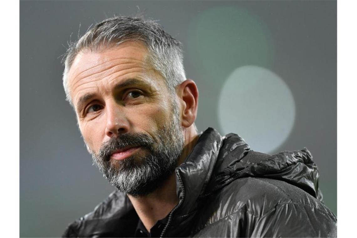Bei Gladbach rumort`s: Coach Rose soll weitermachen Mönchengladbachs Trainer Marco Rose wechselt nach der Saison zum BVB. Foto: Marius Becker/dpa