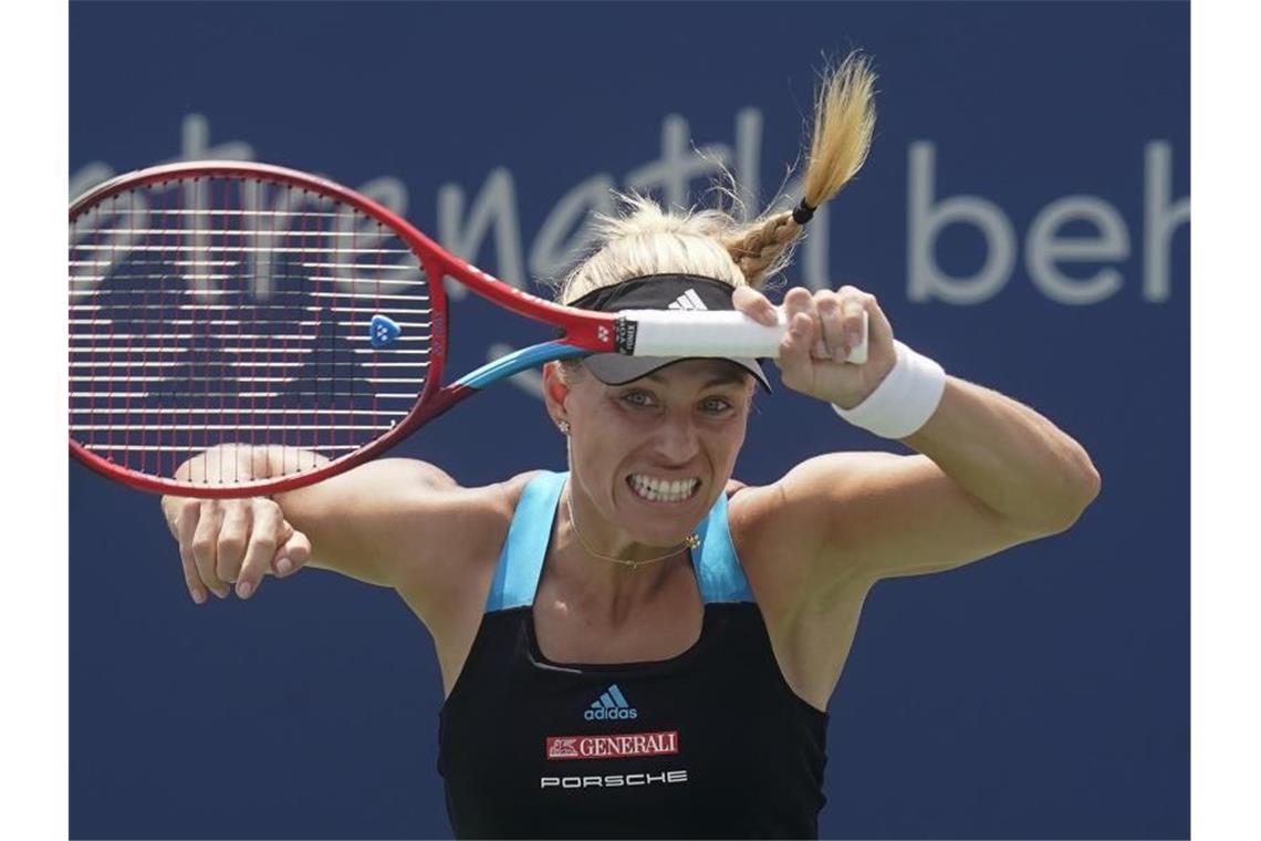 Mühte sich bei den US Open in die zweite Runde: Angelique Kerber. Foto: Darron Cummings/AP/dpa