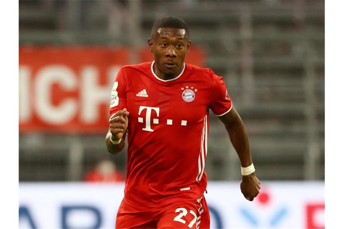 Gegen Freiburg ohne Alaba - Pause für Gnabry und Perisic Münchens David Alaba in Aktion. Foto: Kai Pfaffenbach/Reuters/Pool/dpa/Archivbild