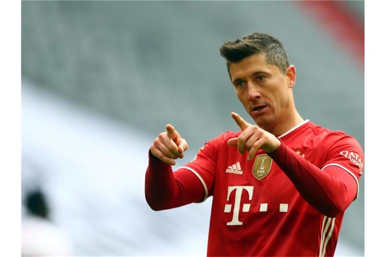 Münchens Stürmer Robert Lewandowski. Foto: Matthias Schrader/AP POOL/dpa/archivbild