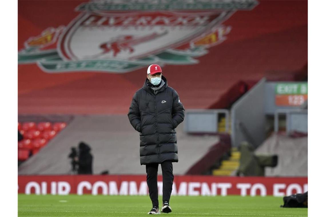 Ausgesperrt: FC Liverpool darf nicht nach Leipzig reisen Müssen draußen bleiben: Jürgen Klopp und der FC Liverpool dürfen nicht nach Leipzig reisen. Foto: Paul Ellis/Pool AFP/AP/dpa
