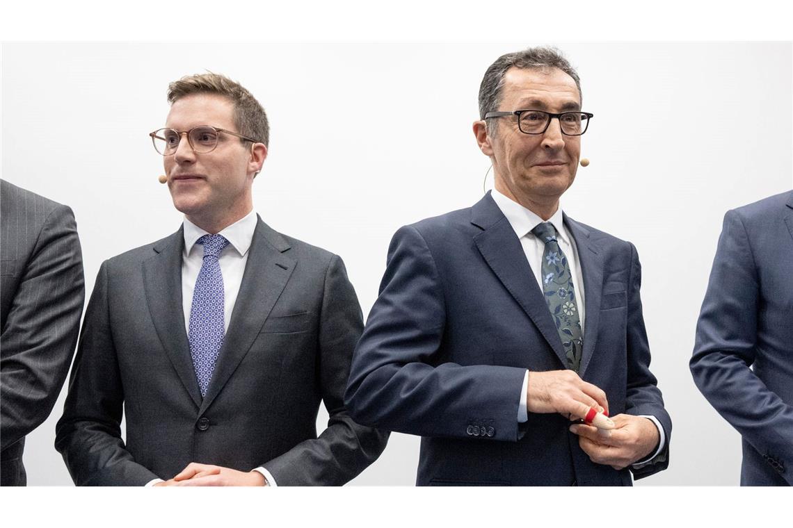 Müssen nach der Wahl aller Voraussicht nach miteinander regieren: Manuel Hagel und Cem Özdemir. (Archivbild)