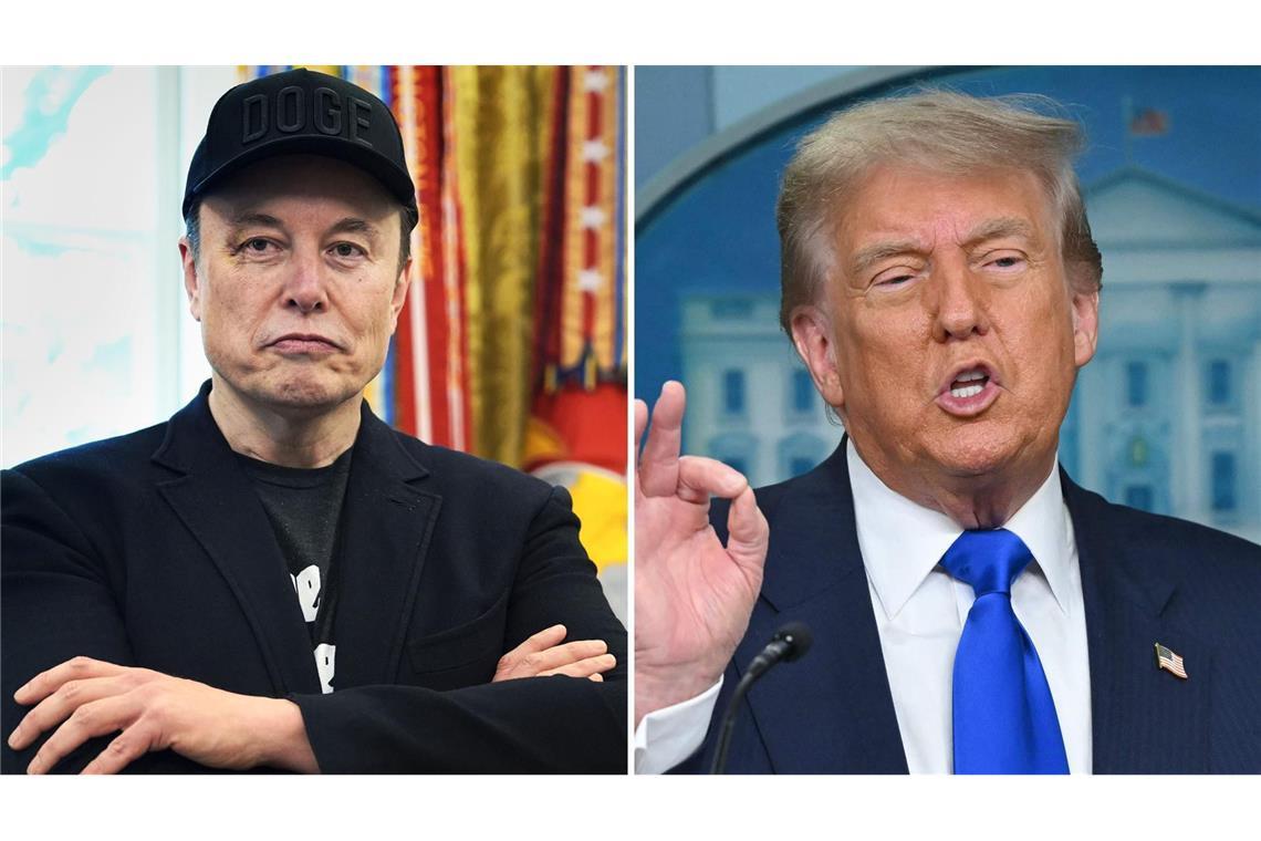 Die neue Musk-Partei: Kann der Milliardär Trump schaden? Musk versus Trump – mit der Gründung einer neuen Partei fordert der Tech-Milliardär den US-Präsidenten heraus. (Archivbilder)