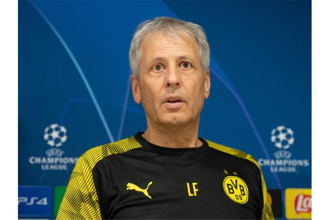 BVB-Zuversicht vor Inter-Prüfung auch ohne Reus Muss bei Inter Mailand auf Kapitän Marco Reus verzichten: BVB-Coach Lucien Favre. Foto: Bernd Thissen/dpa