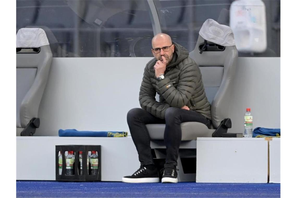 Bayer trennt sich von Bosz - Wolf und Hermann übernehmen Muss gehen als Leverkusen-Trainer: Peter Bosz. Foto: Soeren Stache/dpa-Zentralbild/Pool/dpa