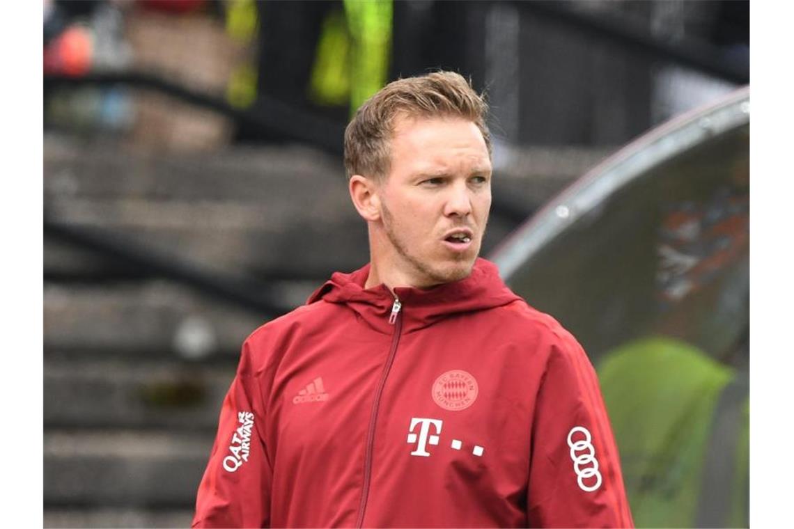 Muss mit dem FC Bayern München gegen seinen Ex-Club RB Leipzig antreten: Trainer Julian Nagelsmann. Foto: Silas Stein/dpa