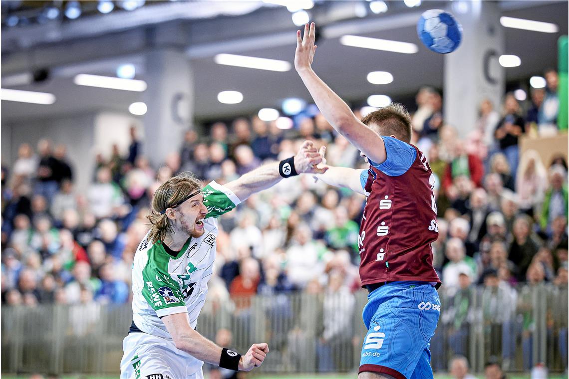 Muss mit Schlusslicht HCOB eine hohe Hürde überwinden: Jan Forstbauer, zuletzt zweimal im Zweitliga-Team der Woche. Foto: Alexander Becher