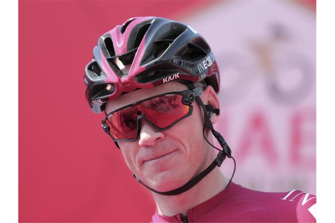 Muss offenbar um sein Tour-Ticket bangen: Chris Froome. Foto: Mahmoud Khaled/AP/dpa