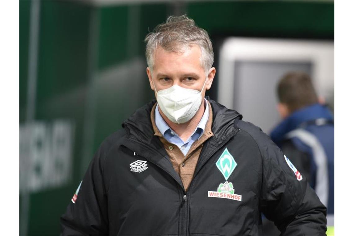 Muss sich nach einem neuen Trainer umschauen: Werder-Geschäftsführer Frank Baumann. Foto: Carmen Jaspersen/dpa