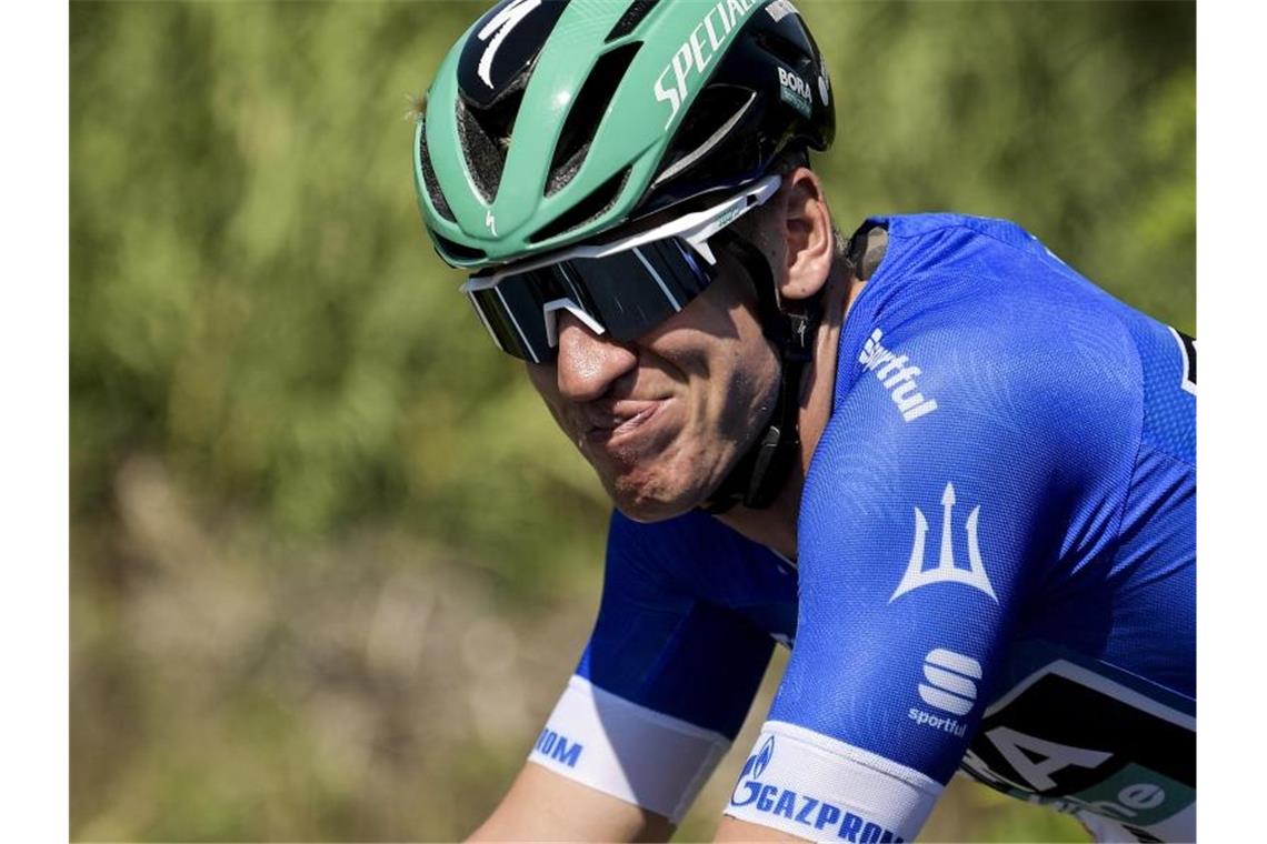 Ackermann muss Gesamtführung bei Tirreno-Adriatico abgeben Musste das Blaue Trikot des Spitzenreiters wieder abgeben: Pascal Ackermann. Foto: Marco Alpozzi/LaPresse/AP/dpa