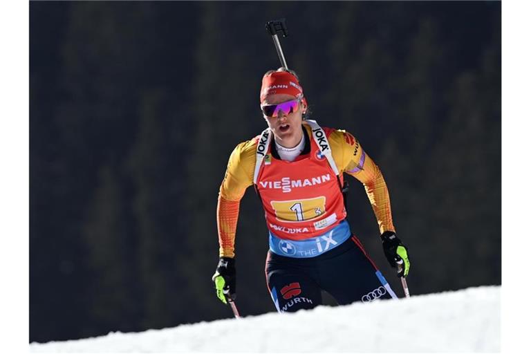 Musste sich im Sprint in Nove Mesto lediglich Tiril Eckhoff geschlagen geben. Foto: Sven Hoppe/dpa