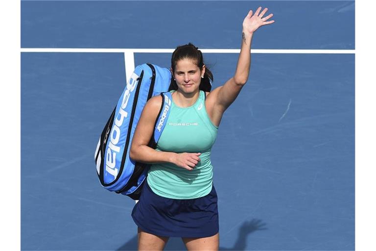 Musste sich in Auckland vor dem Halbfinale verabschieden: Titelverteidigerin Julia Görges. Foto: Chris Symes/Photosport/AP/dpa