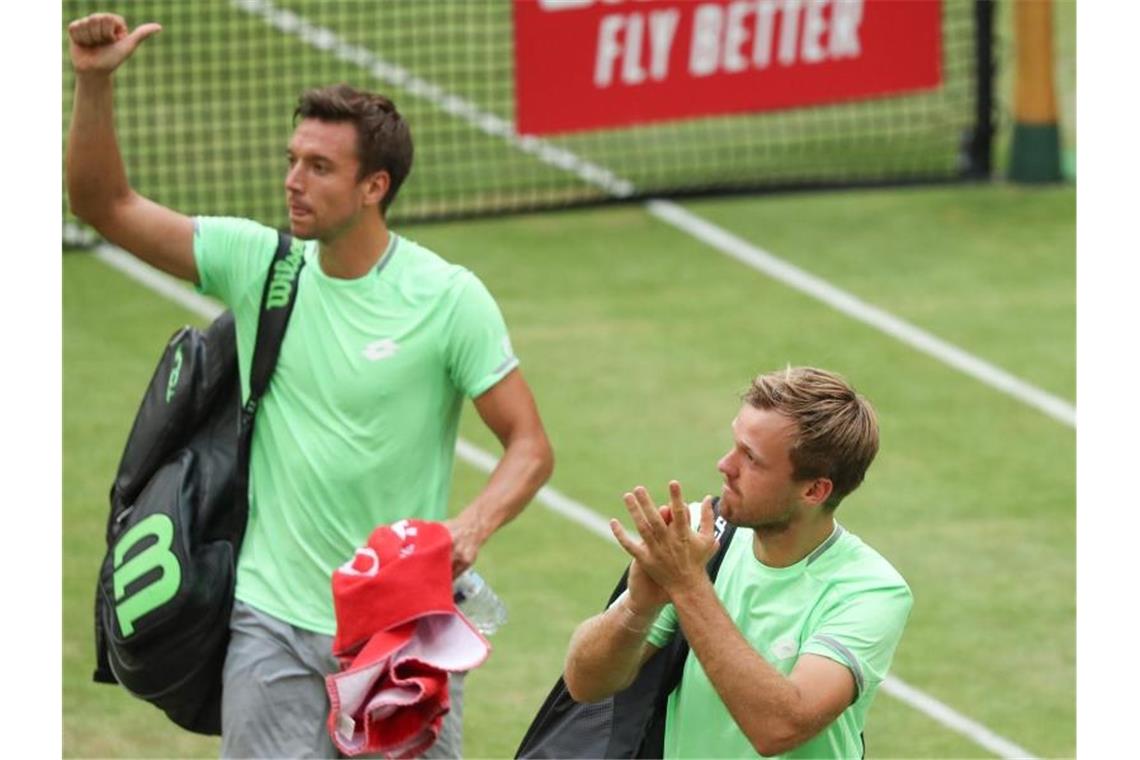 Mussten sich in Halle früh verabschieden: Andreas Mies (l) und Kevin Krawietz. Foto: Friso Gentsch