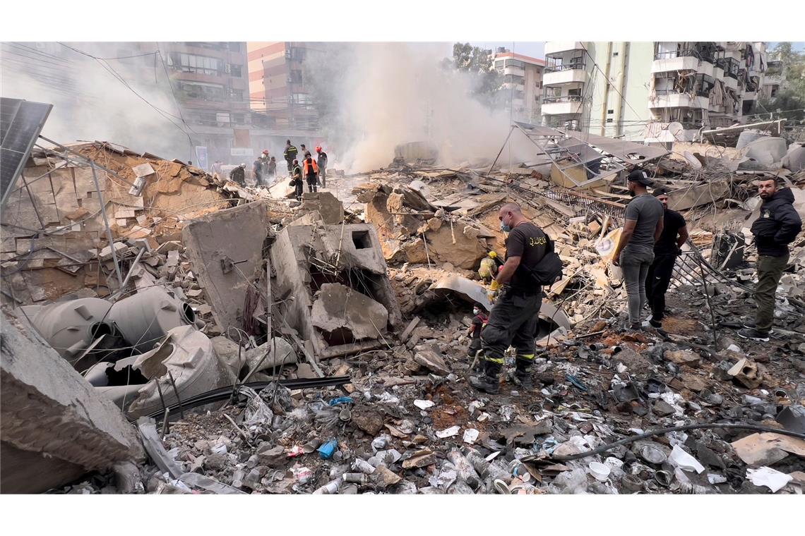 Erster israelischer Luftangriff bei Beirut seit November Nach Angaben der israelischen Armee soll ein Drohnenlager der Hisbollah angegriffen worden sein.