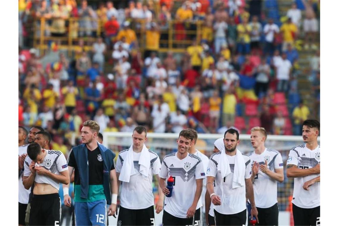 U21 will Titel-Krönung gegen Spanien - „Moment genießen“ Nach dem Sieg über Rumänien fordert die deutsche U21 nun im EM-Finale Spanien. Foto: Cezaro De Luca