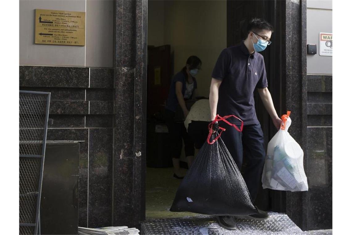 Houston: China räumt nach Anordnung Konsulat Nach dem Streit mit den USA räumt China das Konsulat in Houston. Foto: Brett Coomer/Houston Chronicle/dpa