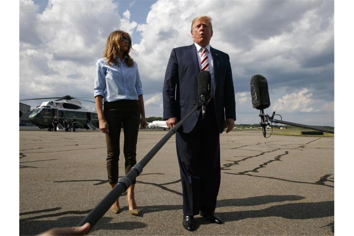 Nach den Massakern in Texas und Ohio hat US-Präsident Trump den Menschen in den betroffenen Städten sein Mitgefühl ausgesprochen. Foto: Jacquelyn Martin/AP