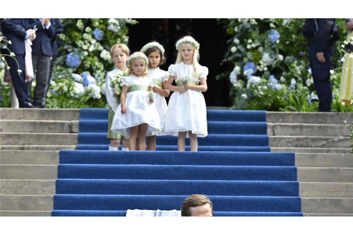 Glanzvolle Hochzeit im Fürstenhaus Liechtenstein Nach der Trauung wurde im Schloss der Fürstenfamilie gefeiert.
