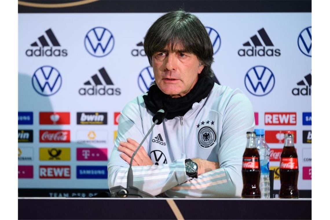 Nach langem Schweigen wird Löw am heutigen Montag während einer Pressekonferenz zur 0:6-Niederlage gegen Spanien Stellung beziehen. Foto: Markus Gilliar/GES-Sportfoto/Pool/dpa