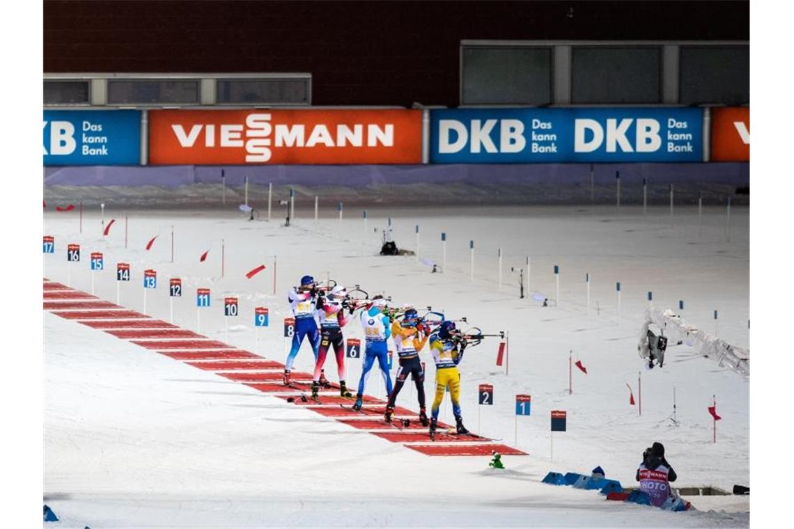 Nach schwachen Schießergebnissen konnten die deutschen Biathleten nicht in den Kampf um die Podestplatzierungen eingreifen. Foto: Johan Axelsson/Bildbyran via ZUMA Press/dpa