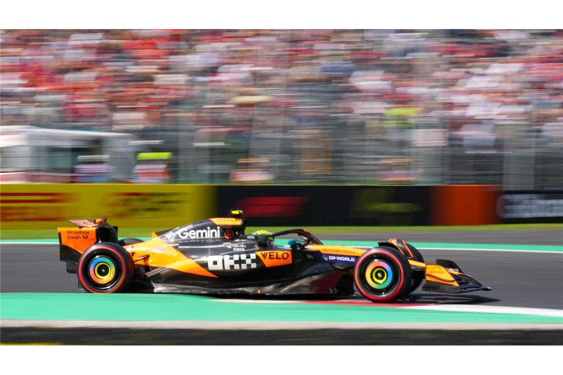 Norris mit Bestzeit im zweiten Training Nach seinem Defekt am McLaren in Zandvoort ist Norris voll in Fahrt.