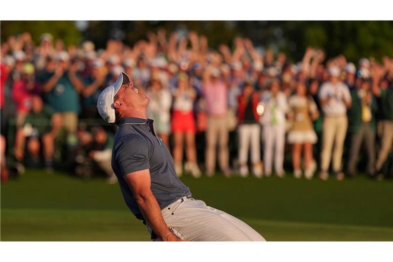 Nach seinem Sieg fiel bei Rory McIlroy die gesamte Anspannung ab.