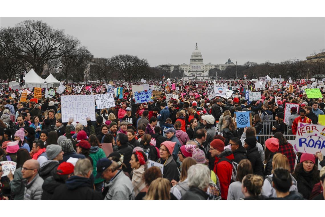 Verhaltener Gegenwind: Wo ist der Widerstand gegen Trump? Nach Trumps erster Amtseinführung gingen landesweit Millionen von Menschen auf die Straße. (Archivbild)