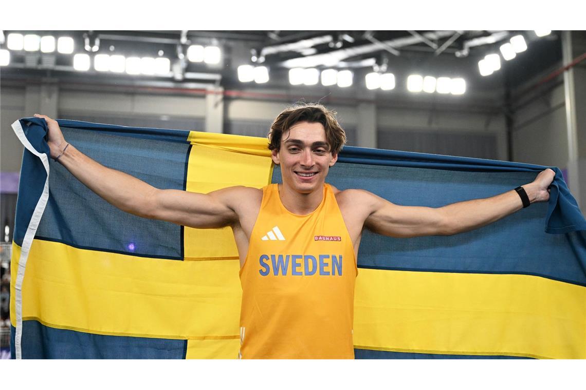 Olympiasieger Duplantis erneut mit Stabhochsprung-Weltrekord Nächster Weltrekord: Stbahochspringer Armand Duplantis.