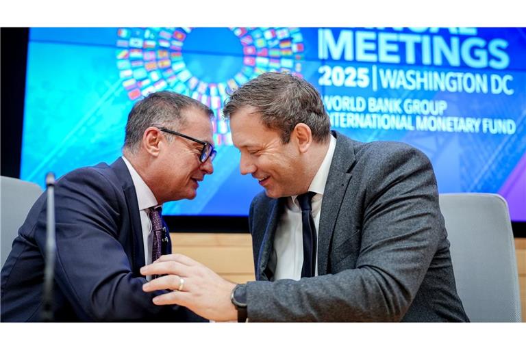 Nagel und Finanzminister Lars Klingbeil sind gemeinsam in Washington.