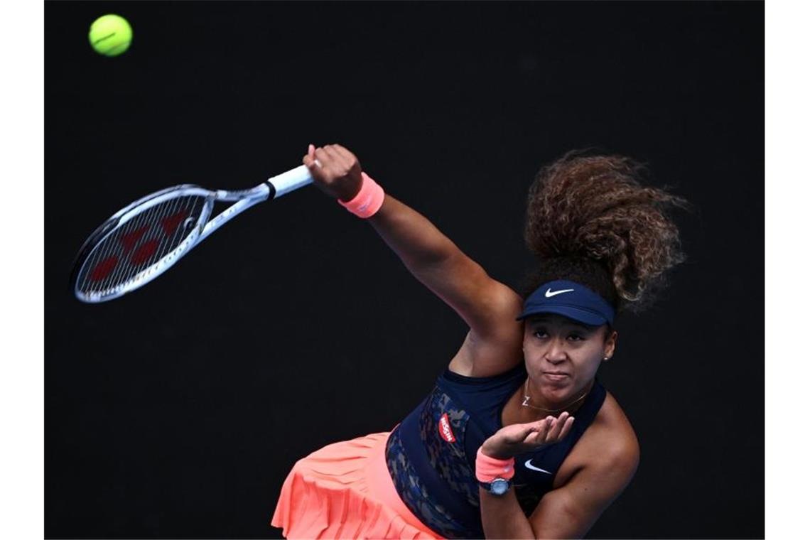 Naomi Osaka aus Japan in Aktion. Foto: Dean Lewins/AAP/dpa