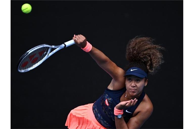 Naomi Osaka aus Japan in Aktion. Foto: Dean Lewins/AAP/dpa