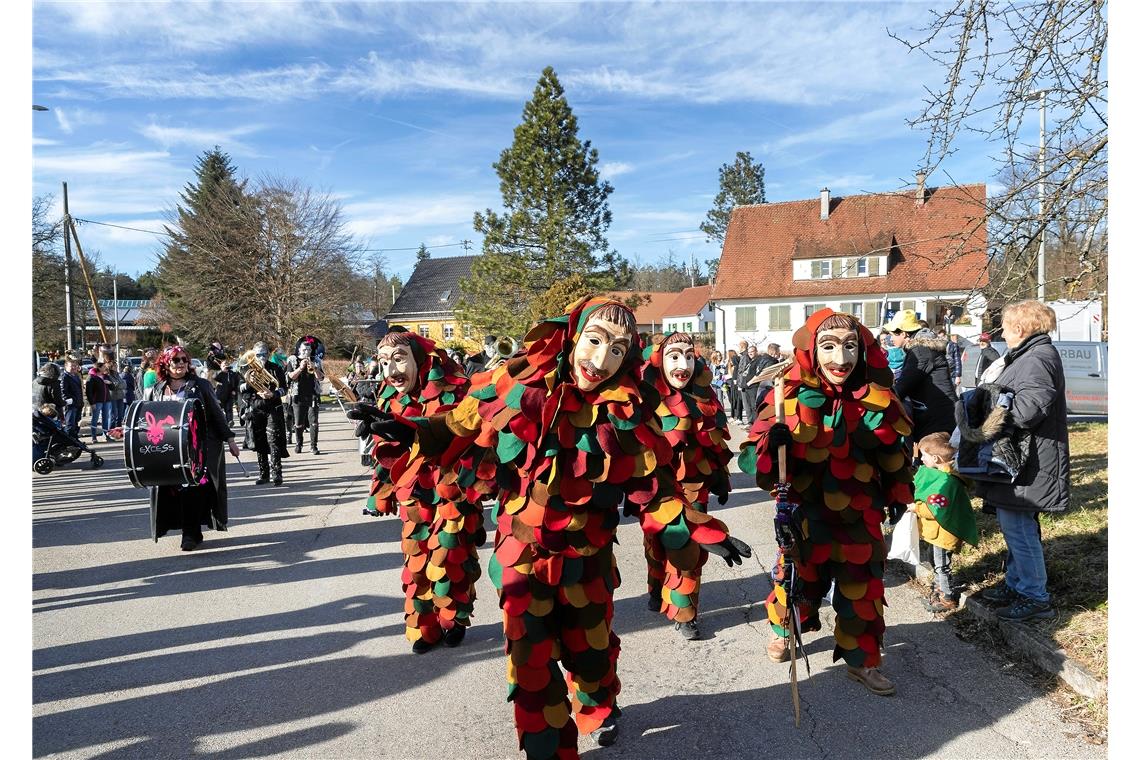 Narrensprung in der Ortsmitte von Althütte.